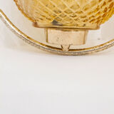 Hanging lamp brass and glass