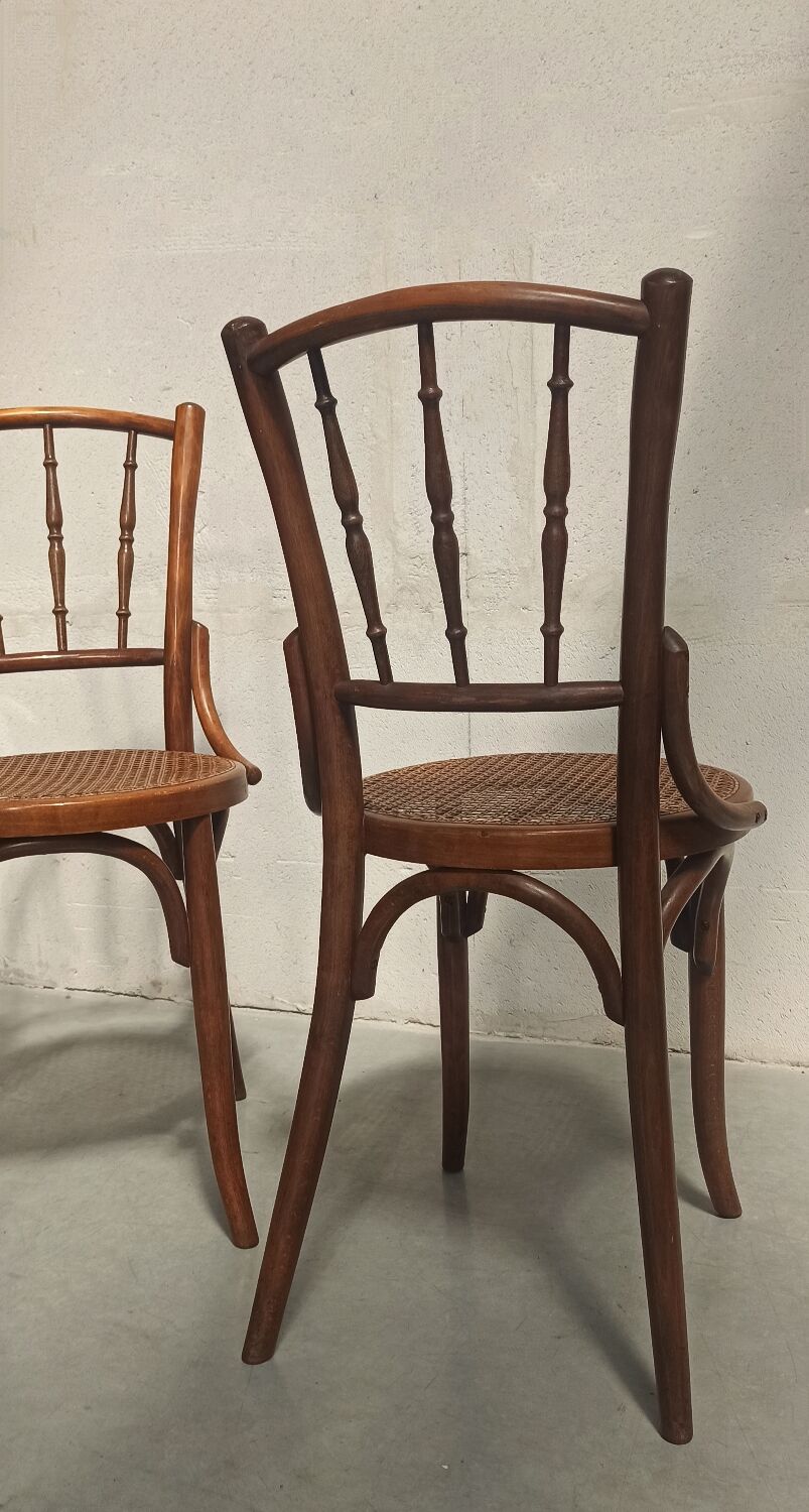Set of 6 W. Baumann & Cie bistro chairs, 20's