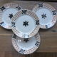 4 flat plates of Badonviller porcelain model Roscoff 2008105
