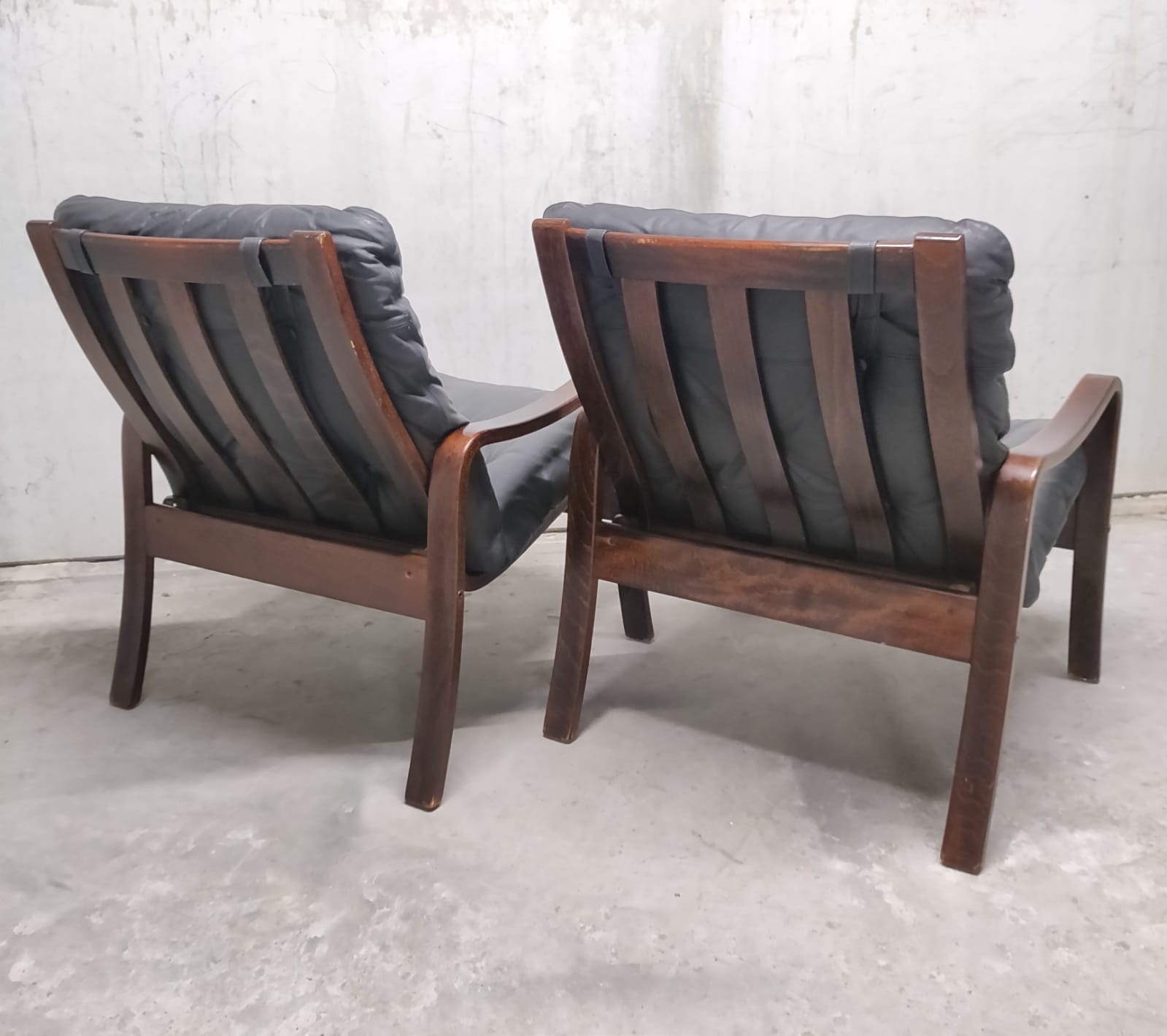 Pair of Scandinavian sun expo armchairs