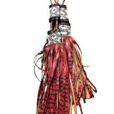 Wicker and leather hat