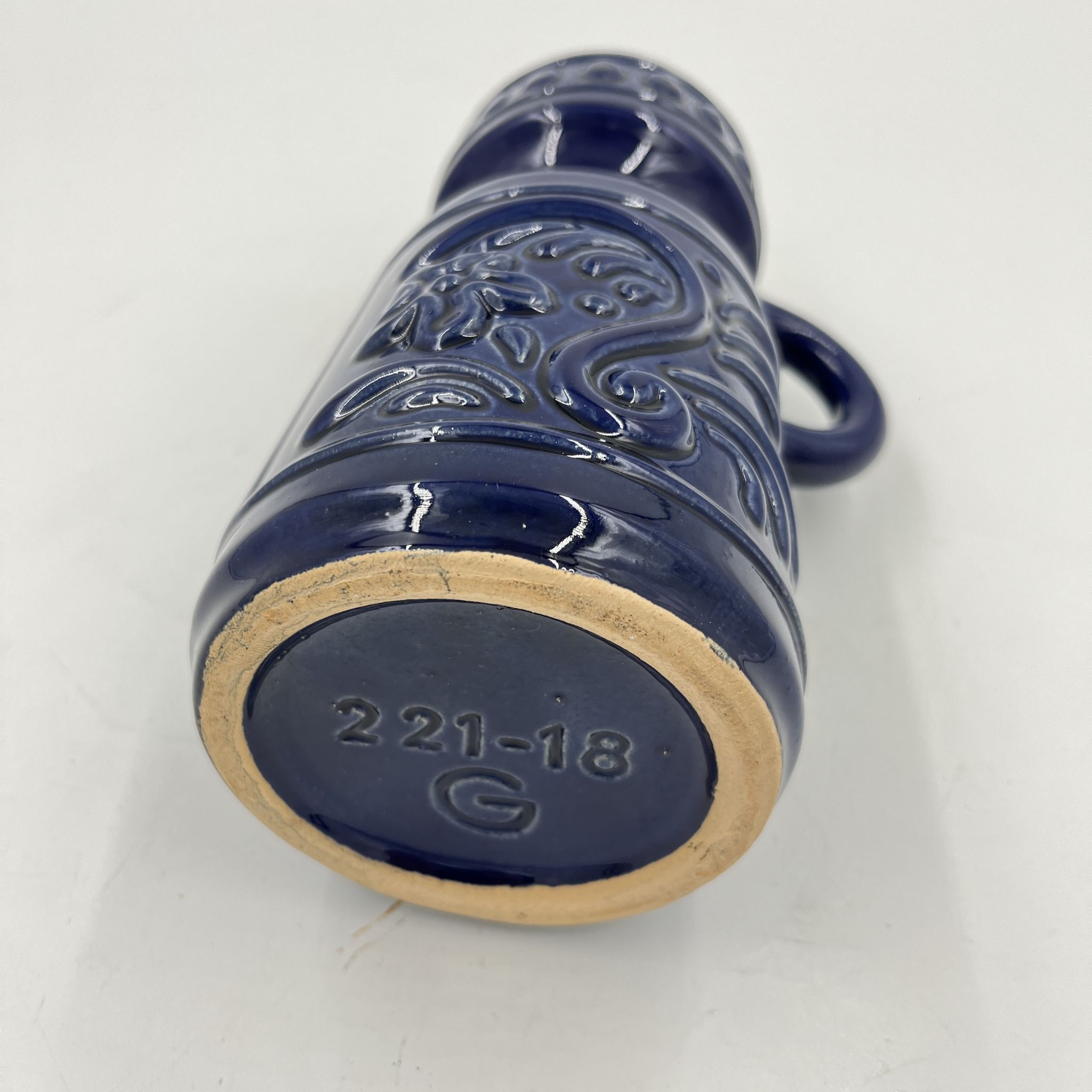 Vase en céramique bleu