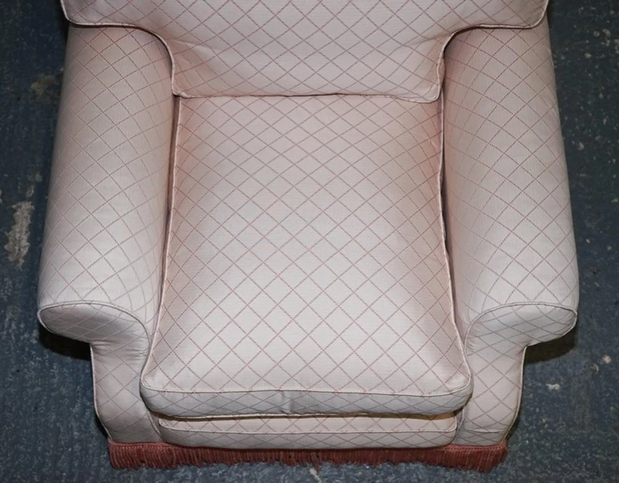 Country House Armchair and Ottoman Set, England