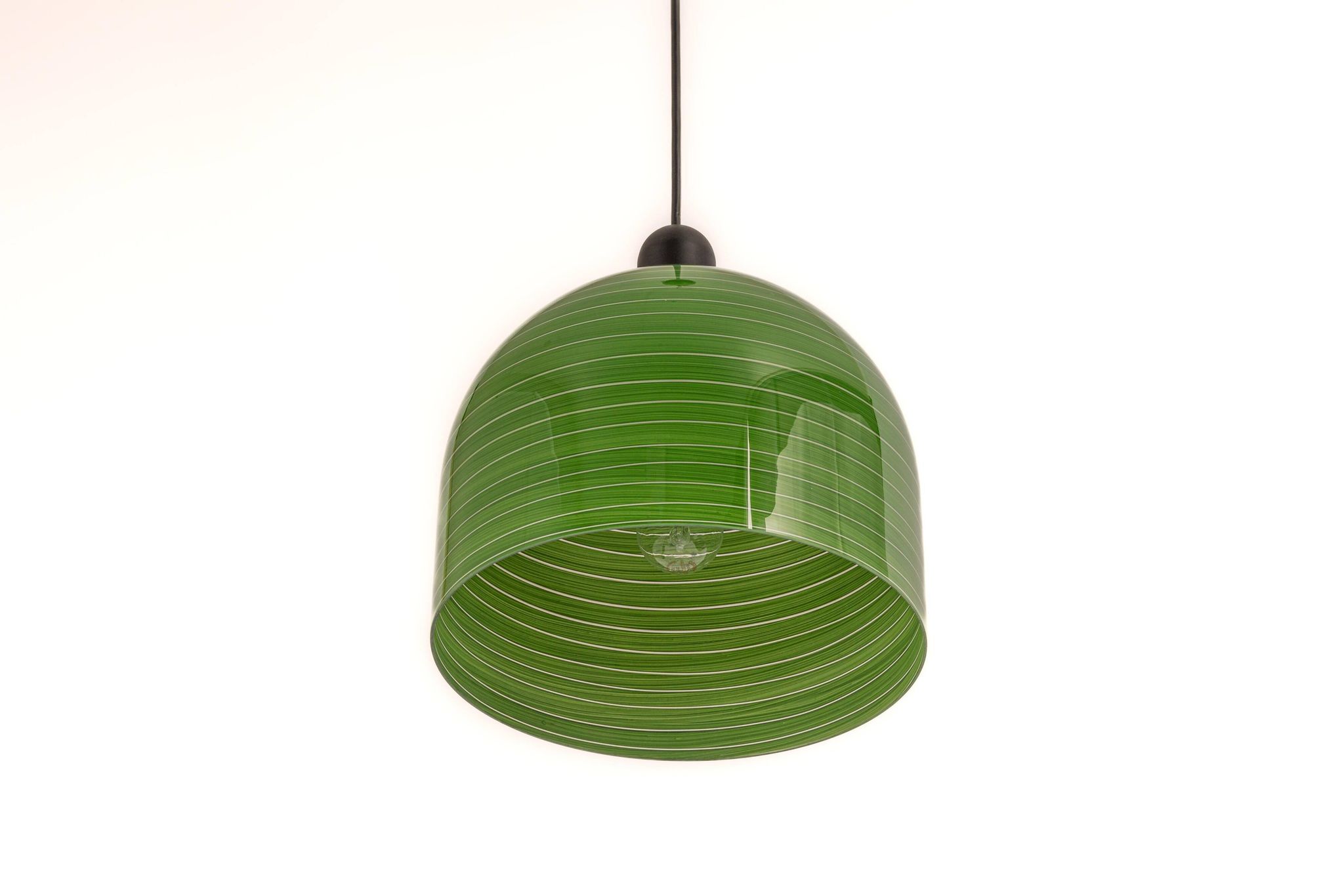 Green glass suspension by Peill Putzler, Germany, 1970