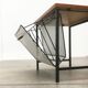 Mid-century teak side table with magazine rack.
