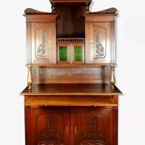 Nancy School: butterfly-shaped buffet from the Art Nouveau period in solid wood circa 1900
