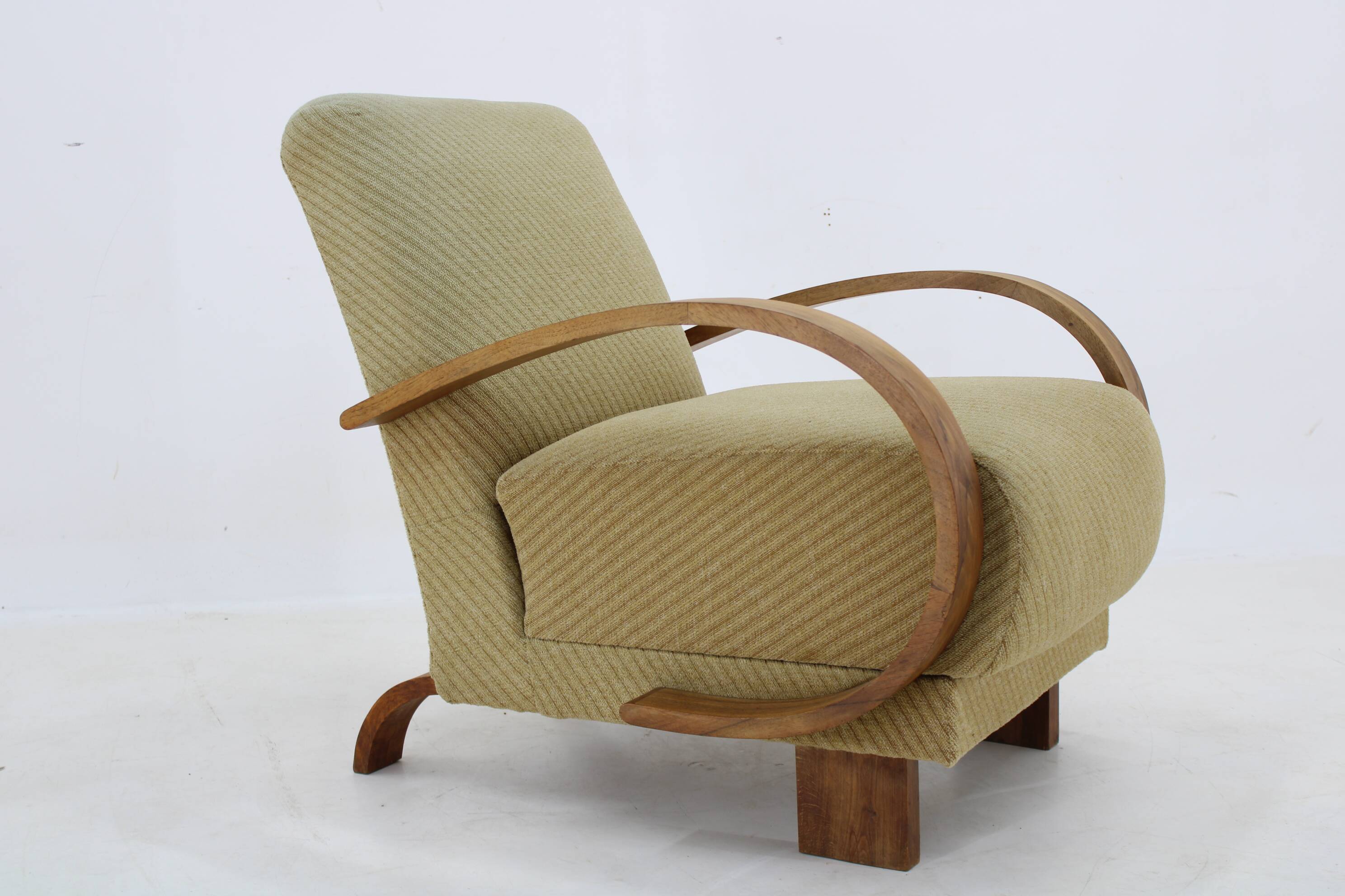 1930s Art Deco Armchair, Czechoslovakia