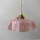 Walking suspension in Clichy glass speckled pink bobon years 20-30