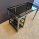Metal and smoked glass desk