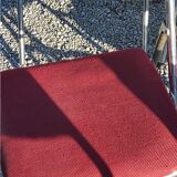 Set de 9 chaises pliantes  des années 70 tweed et métal chromé