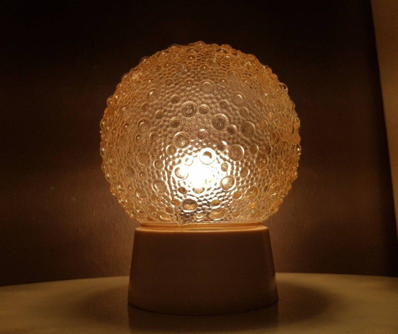 60s glass mid-century ceiling light