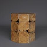 Wooden end grain Side Table or Stool