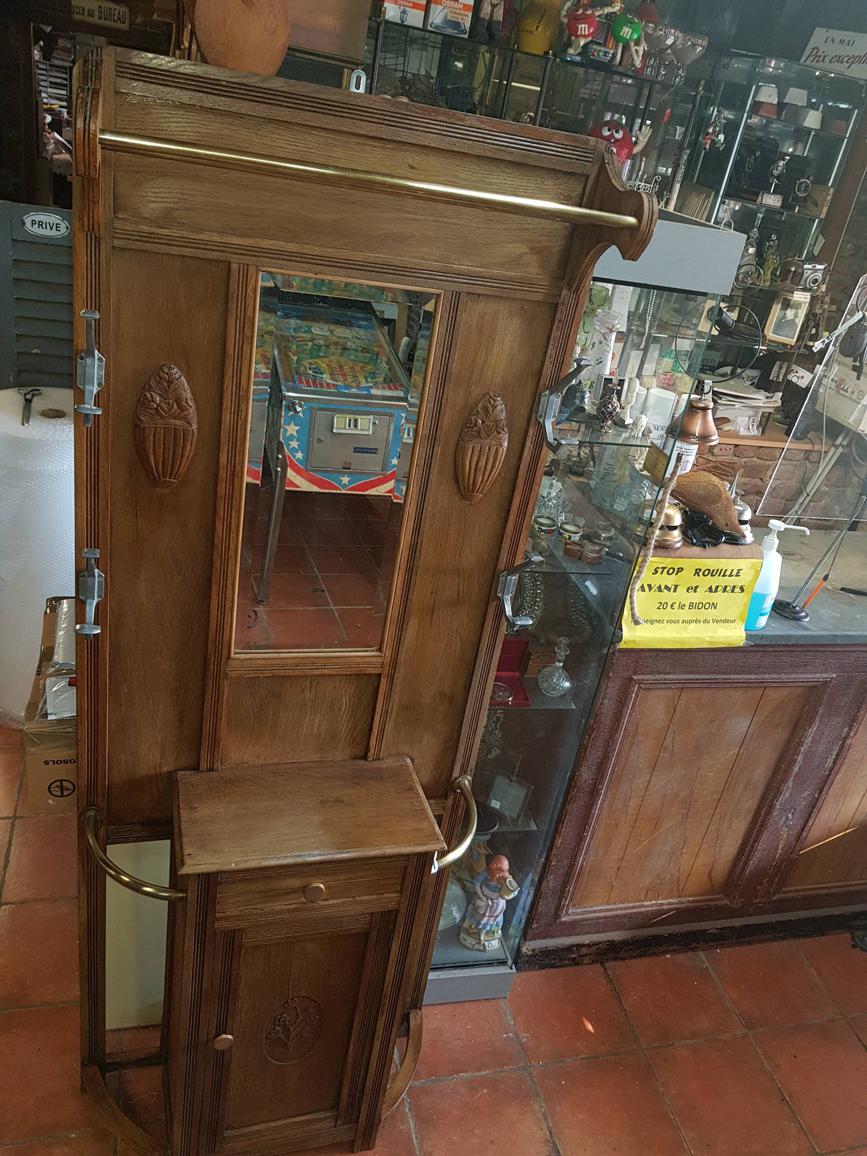 Oak coat rack 1930