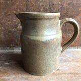 Old pitcher digoin + cove ceramic beige france vintage