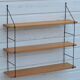 Wall shelf vintage wire and wood