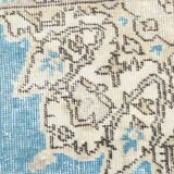 4x6 Sky Blue Orienta Classic Pattern Vintage Rug, 113x201Cm