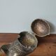 Ashtray walnut shape vintage Italian brass