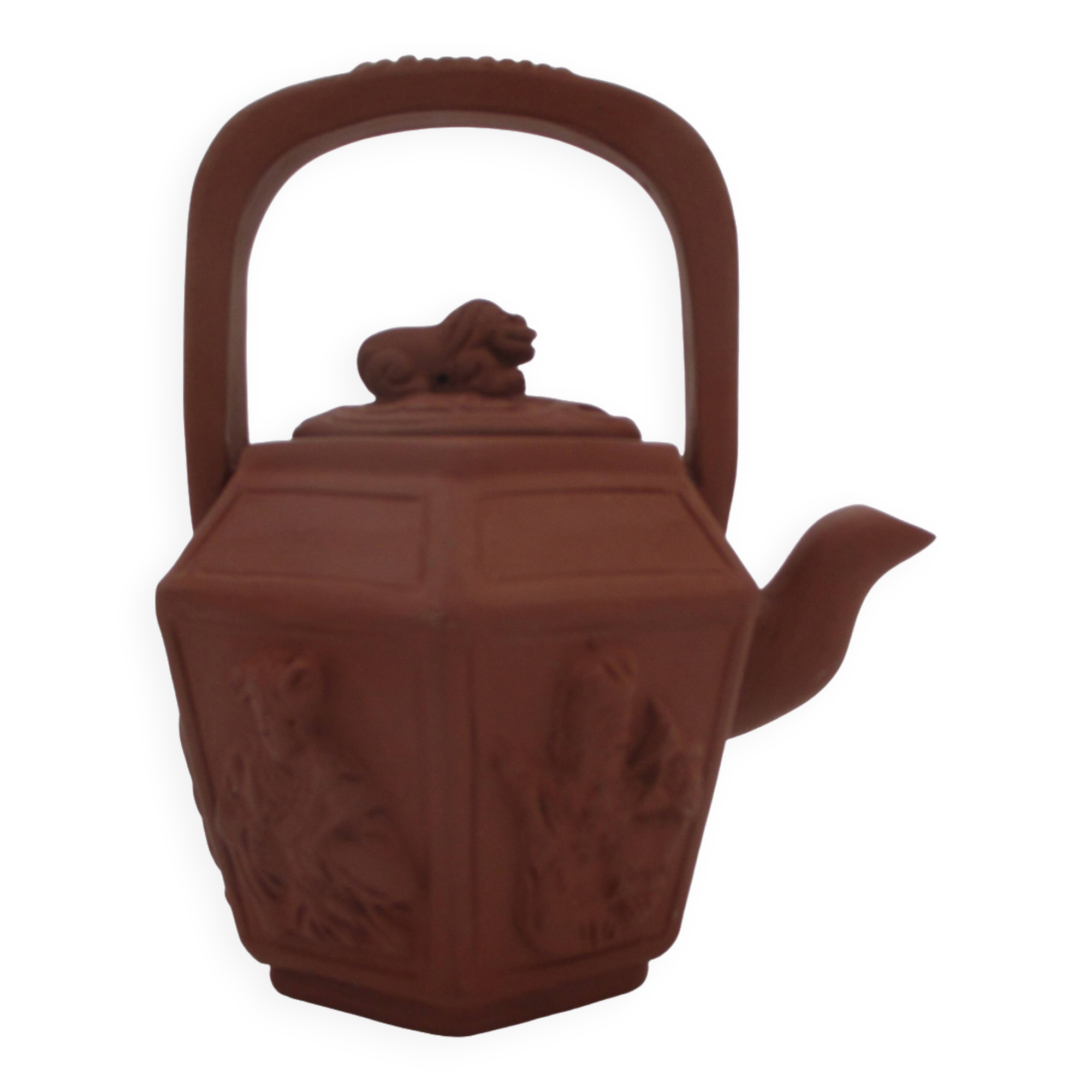 Yixing terracotta teapot signed