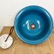 Industrial Factory Blue Enamel Ceiling Lamp, 1960s