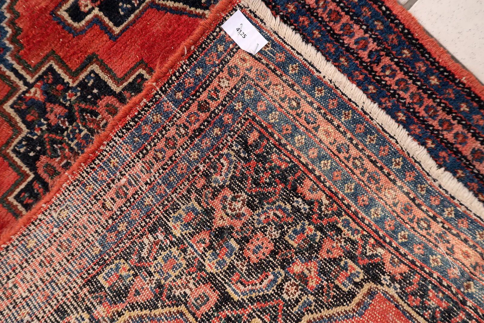 Tapis persan Senneh antique des années 1920 57 cm x 96 cm - 1C1248