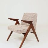 Scandinavian armchair in granola brown, mid-century modern design by Chier.