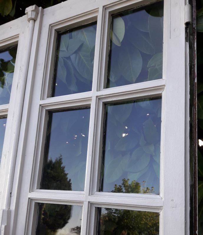 Old oak window H96.9xL81cm small panes