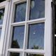 Old oak window H96.9xL81cm small panes