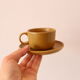 Sandstone cups and cups x6, Rigny sandstone, vintage, 1980
