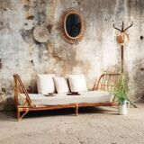 Rattan bed bench