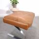 Vintage COR Swing armchair with ottoman, Reinhold Adolf, cognac leather