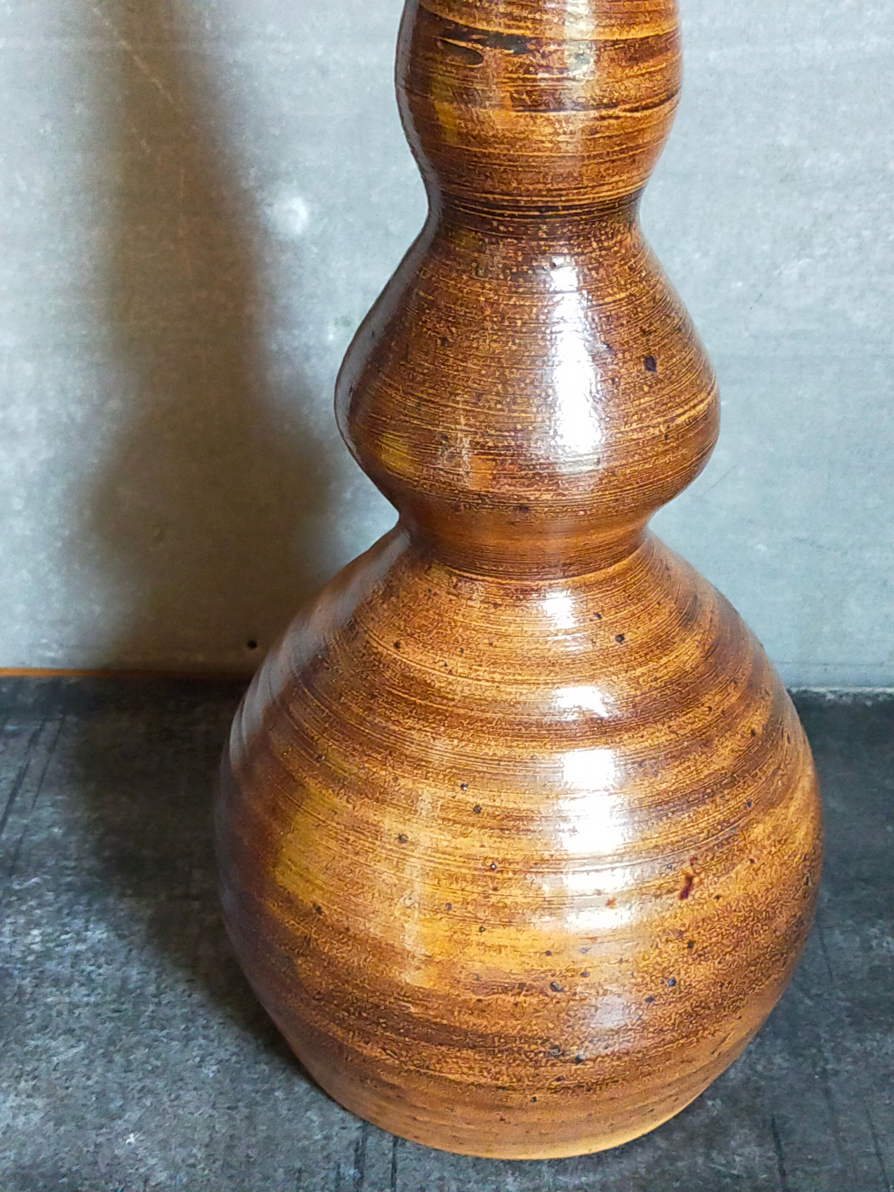 Potter's soliflore vase in vintage glazed stoneware
