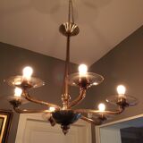 Blown glass chandelier
