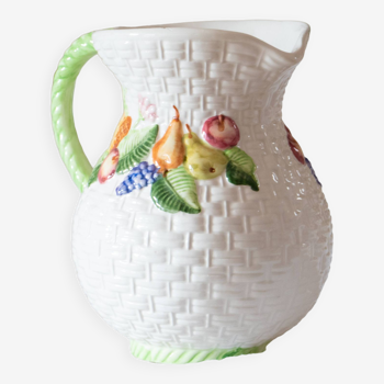 Vintage woven fruit slip carafe