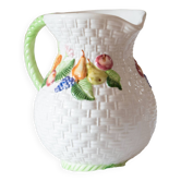 Vintage woven fruit slip carafe