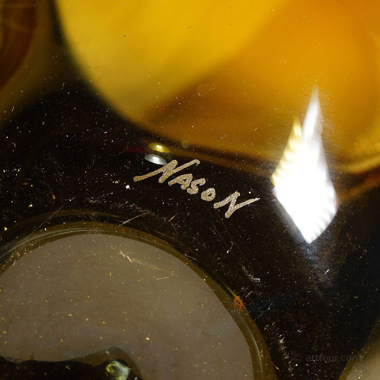 Large Murano glass art vase Incalmo by V. Nason & C. circa 1990