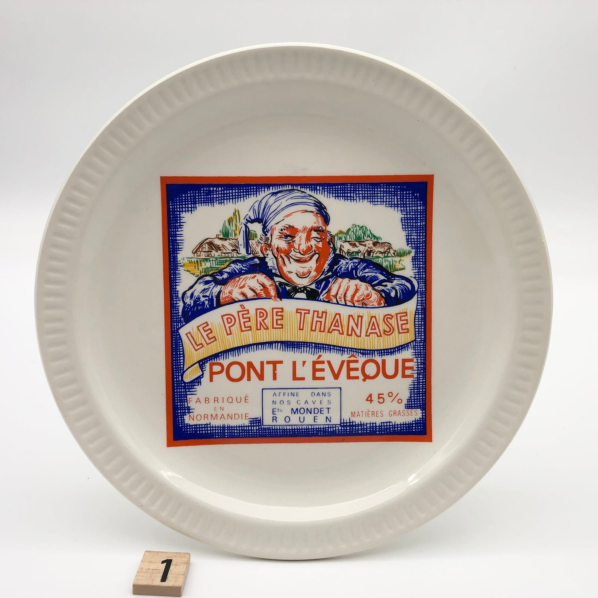 6 cheese plates "Faïence de St-Amand"