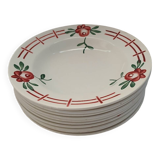 10 Digoin and Sarreguemines soup plates