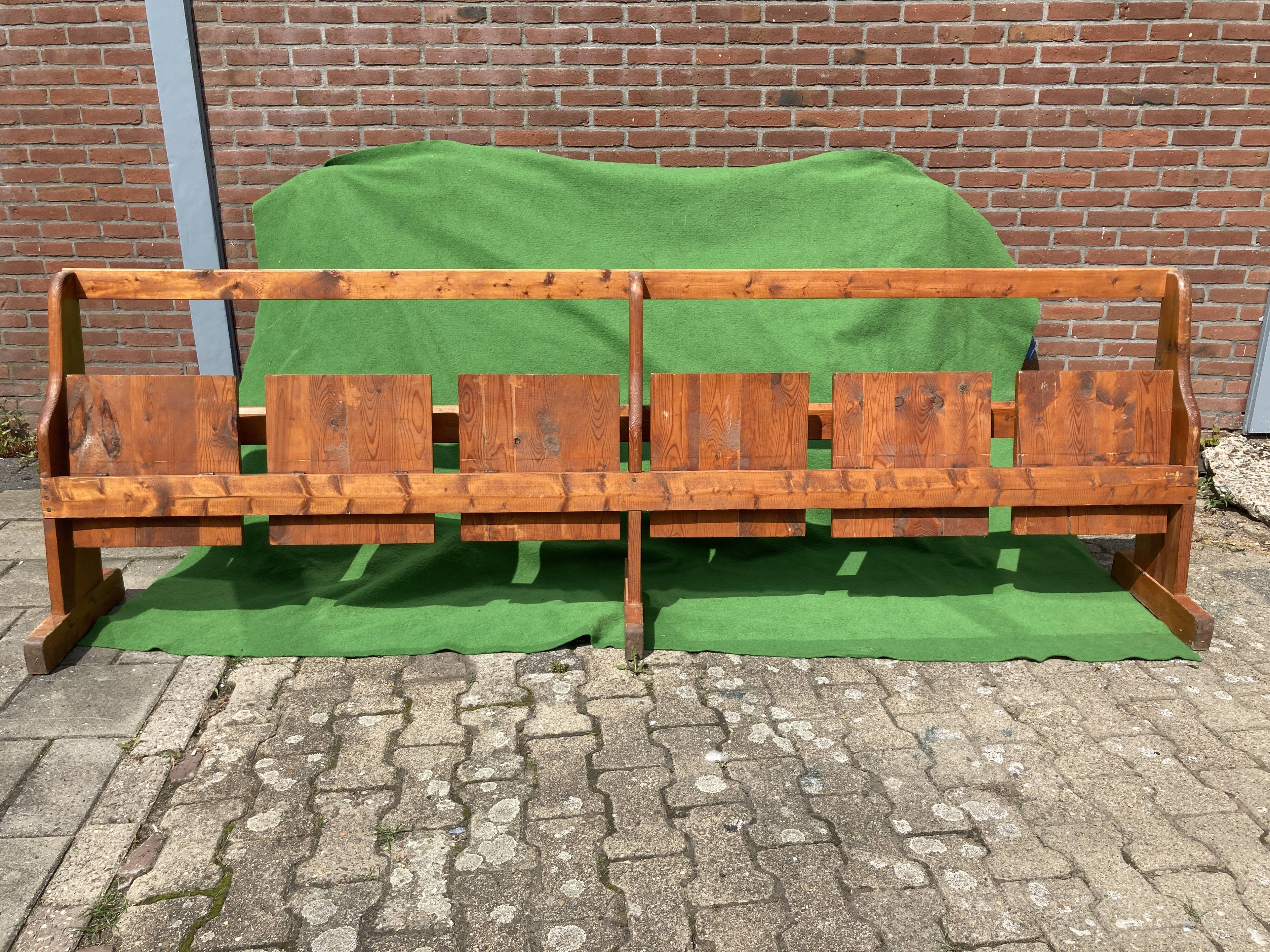 Swedish pine folding bench 1960s-1970s