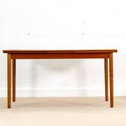 Double extending teak dining table (Made in Denmark 1960)
