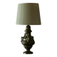 Antique Table Lamp in Patinated Brass and Silver, 19th Century