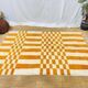 Orange Berber rug made of pure wool, handmade, 150/250 cm.