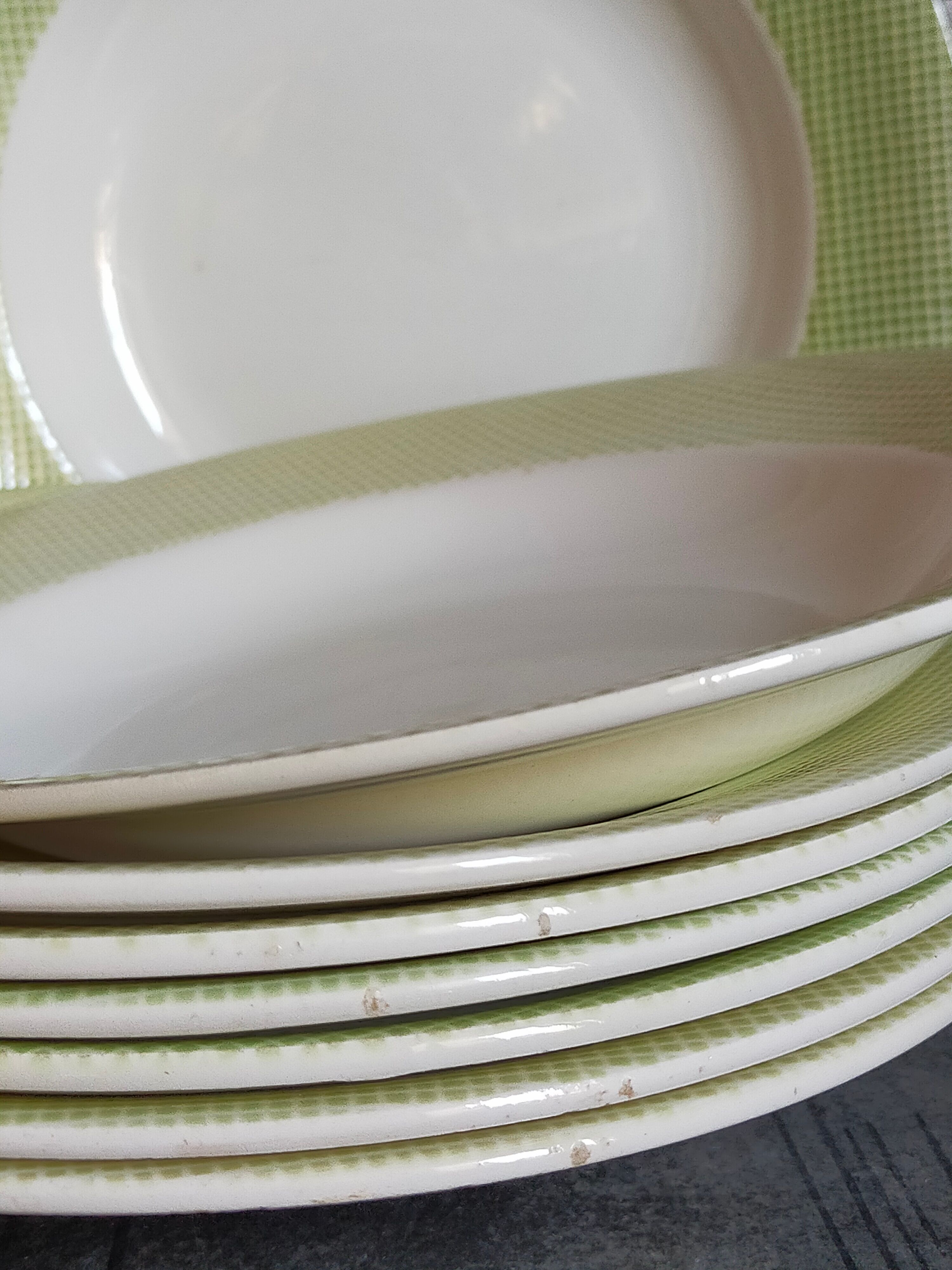 Eight earthenware plates from salins 50s