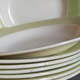 Eight earthenware plates from salins 50s