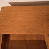 Vintage blond oak bedside