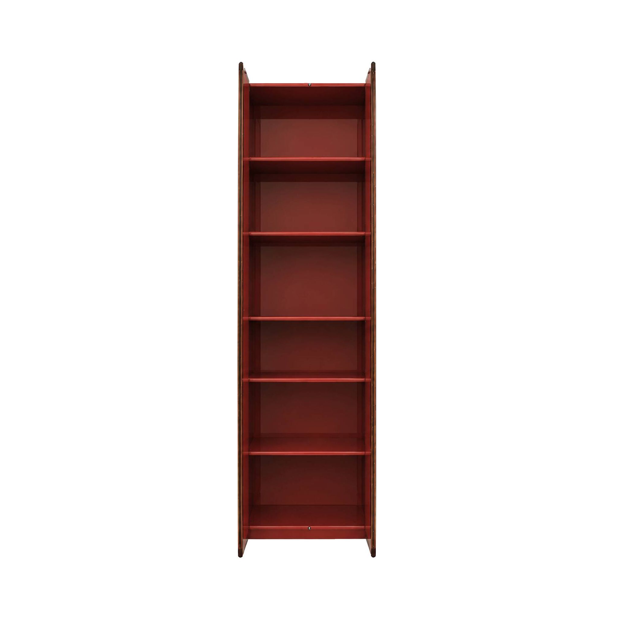 Mid-Century Afra & Tobia Scarpa Italian Wood Red Lacquer 1960s Tall Cabinet