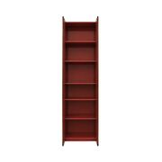 Mid-Century Afra & Tobia Scarpa Italian Wood Red Lacquer 1960s Tall Cabinet