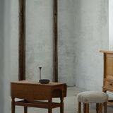 Modern Danish folding side table in solid oak, mid-20th century.