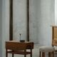 Modern Danish folding side table in solid oak, mid-20th century.