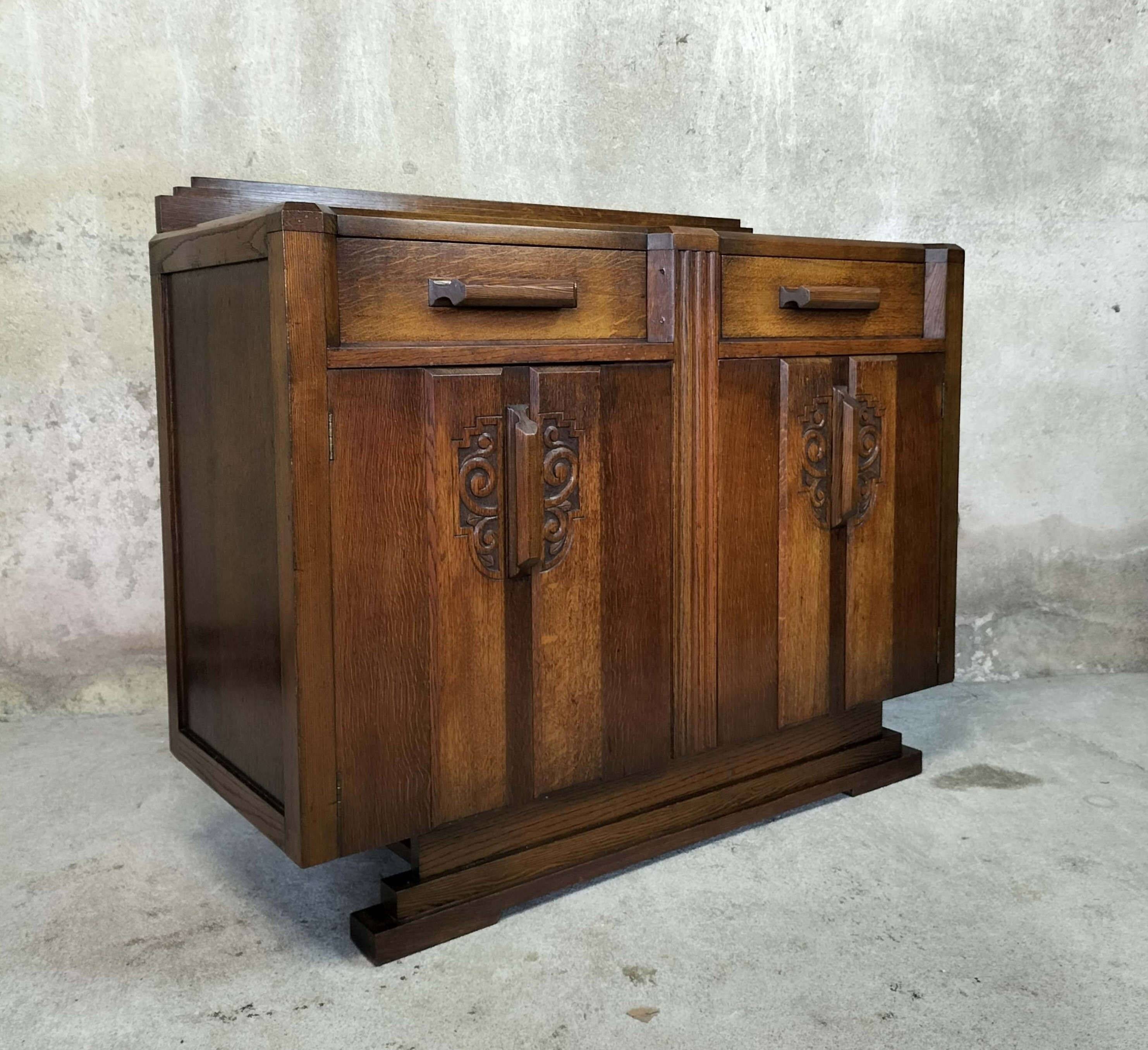 Art Deco oak sideboard