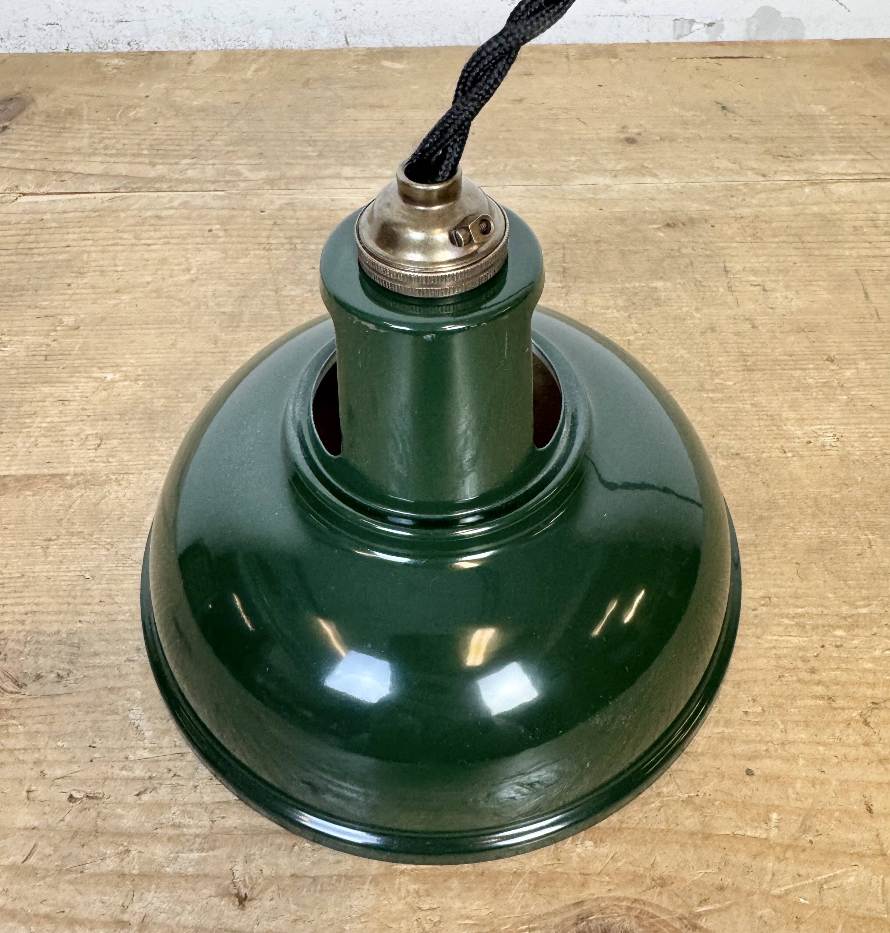 Vintage Industrial Green Painted Ceiling Lamp, 2000s